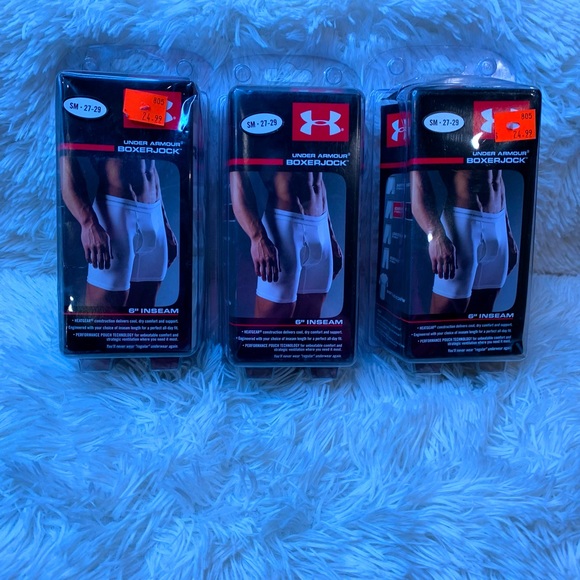 BNIB Men’s Under Armour white 6” inseam boxerjock™️ boxers/underwear/boxer brief - Picture 3 of 5